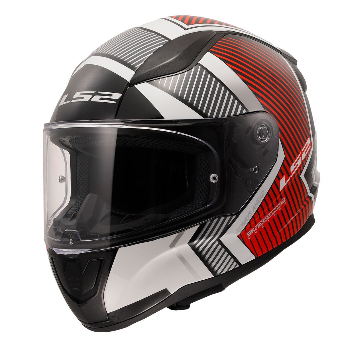LS2 RAPID 2 EXTRA BEYAZ-KIRMIZI KASK XL