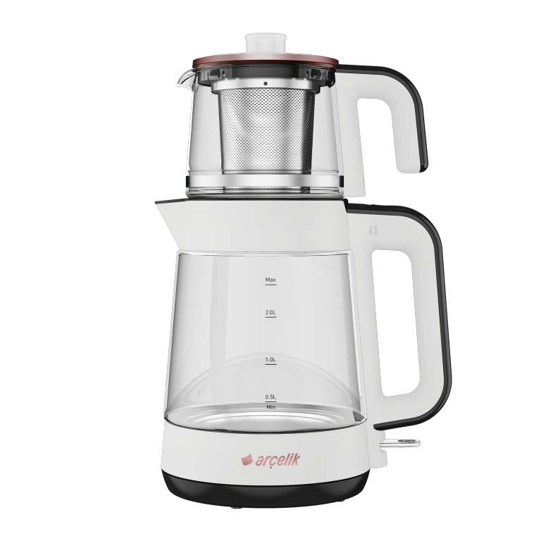 Arçelik CM 6964 Resital Beyaz 1900 W Cam Demlikli Çay Makinesi