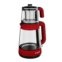 Arçelik CM 6964 K Resital Kırmızı 1900 W Cam Demlikli Çay Makinesi