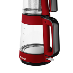 Arçelik CM 6964 K Resital Kırmızı 1900 W Cam Demlikli Çay Makinesi