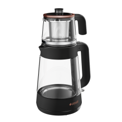 Arçelik CM 6964 S Resital Siyah 1900 W Cam Demlikli Çay Makinesi