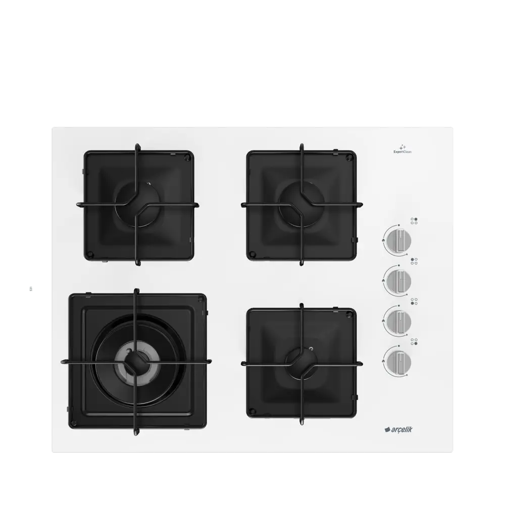 Arçelik OCD K 651 EWB Gazlı Cam Tablalı Ocak