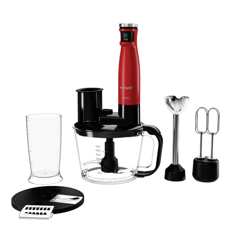 Arçelik RHB 6050 K Resital Kırmızı 1500 W Blender Set