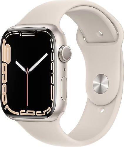 Apple Watch Series 7 GPS + Cellular 45mm Yıldız Işığı Alüminyum Kasa ve Spor Kordon Akıllı Saat
