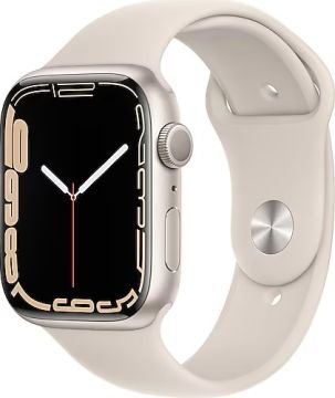 Apple Watch Series 7 GPS + Cellular 45mm Yıldız Işığı Alüminyum Kasa ve Spor Kordon Akıllı Saat